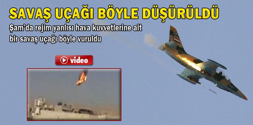 Suriye'de savaş uçağı böyle düşürüldü