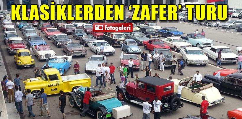 Klasik otomobiller pistte zafer turu attı