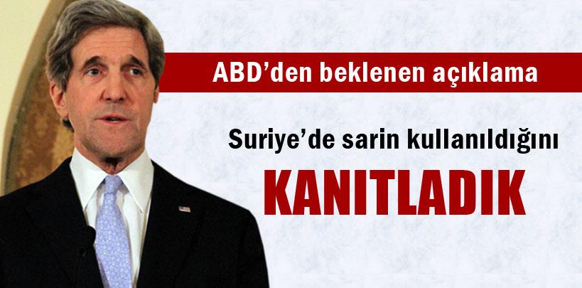 ABD, 'Suriye'de sarin kullanıldığını kanıtladık'