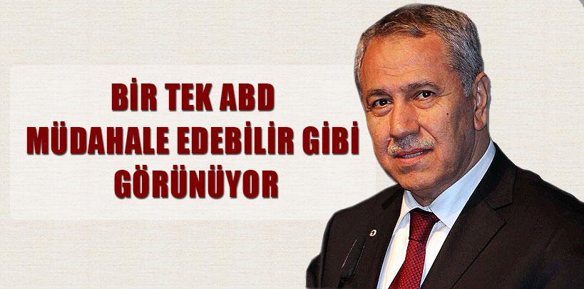 Arınç, 'Bir tek ABD müdahale edebilir gibi görünüyor'