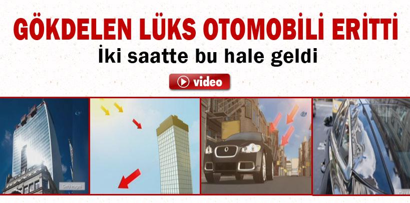 Londra'da gökdelen lüks otomobili eritti