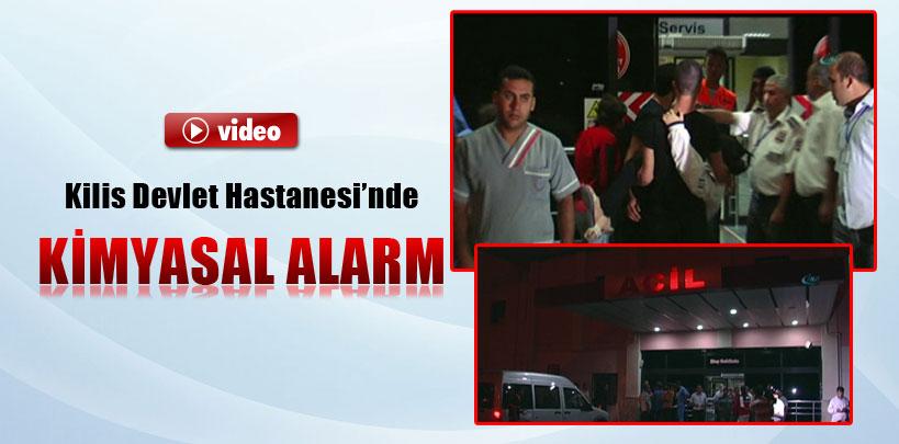 Kilis Devlet Hastanesi'nde kimyasal alarm verildi