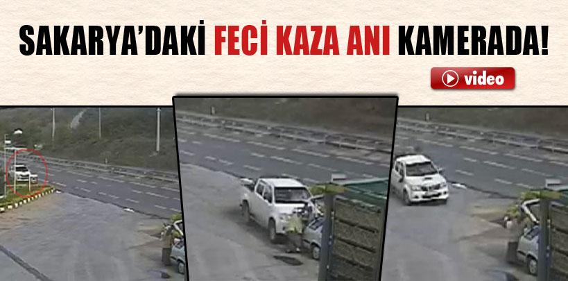 Sakarya'daki feci kaza anı kamera'da