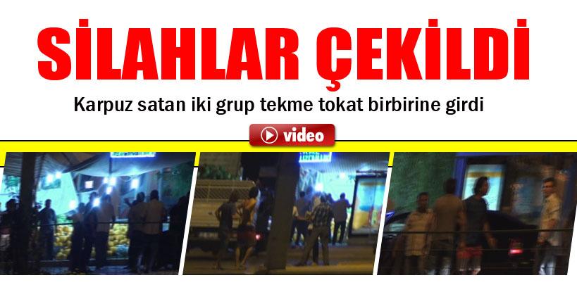 Marmaris'te karpuzcular tekme tokat birbirine girdi