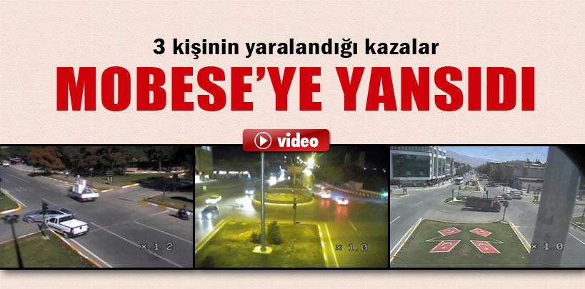 Erzincan'da 3 kişinin yaralandığı kazalar MOBESE'de