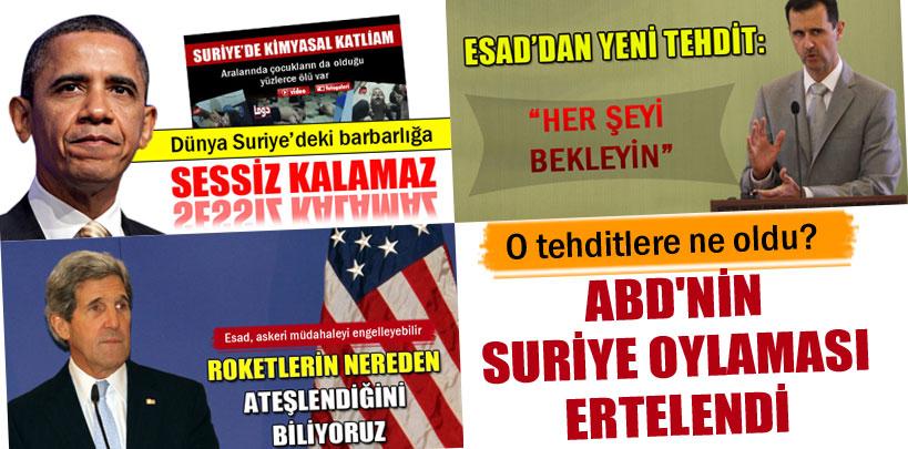 ABD'nin Suriye oylaması ertelendi