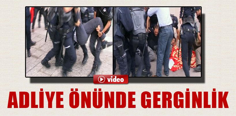 Çağlayan Adliyesi önünde eylemcilerle polis arasında gerginlik