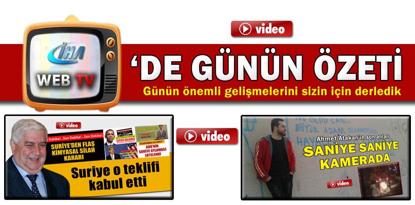 10 Eylül 2013 gününün önemli gelişmeleri