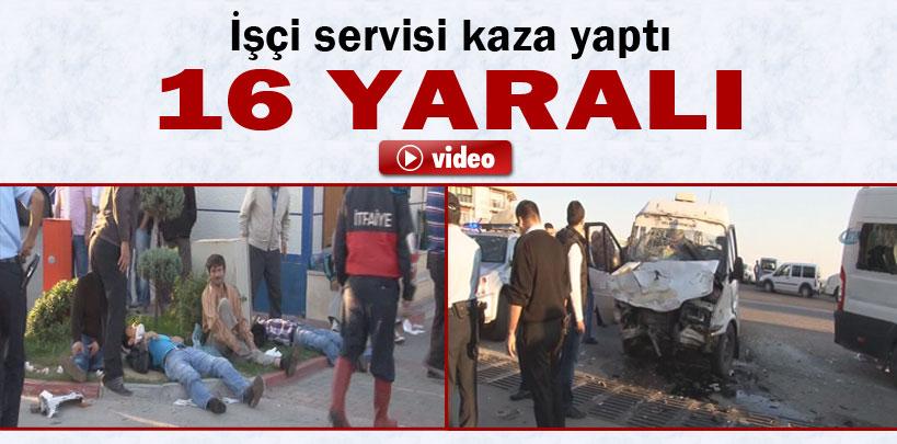 Zonguldak'ta işçi servisi kaza yaptı, 16 yaralı