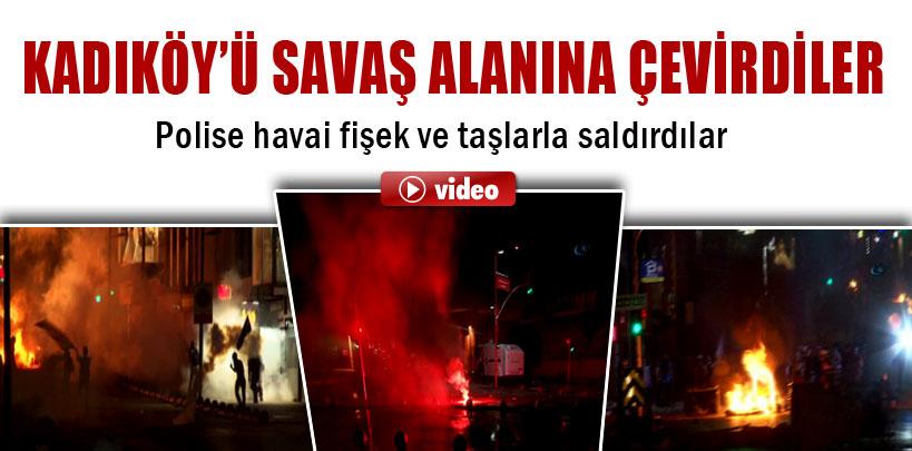 AK Parti binasına yürümek isteyen grup Kadıköy'ü savaş alanına çevirdi