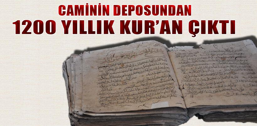 Cami deposundan bin 200 yıllık Kur'an-ı Kerim çıktı