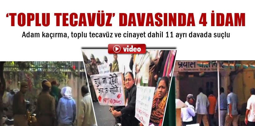 ‘Toplu tecavüz' davasında 4 idam