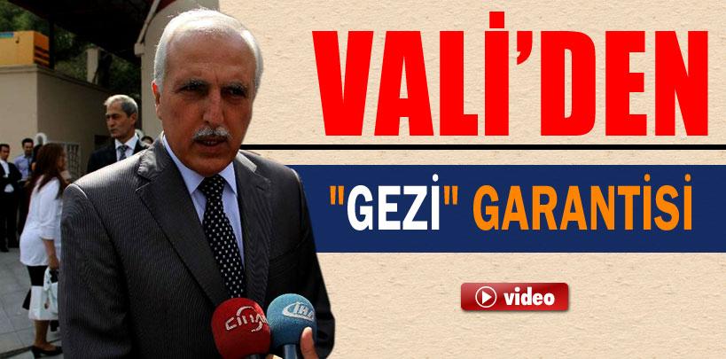 Vali Hüseyin Avni Mutlu'dan 'Gezi' garantisi