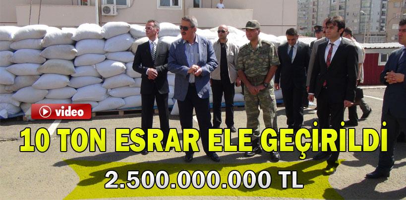 Diyarbakır'da 10 ton toz esrar ele geçirildi