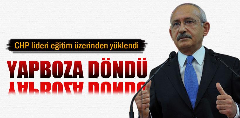 CHP Lideri Kemal Kılıçdaroğlu, eğitim üzerinden yüklendi