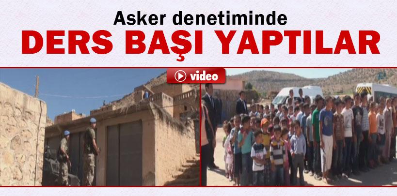 Mardin'de öğretmenleri kaçırılan okulda eğitim-öğretim açılış töreni