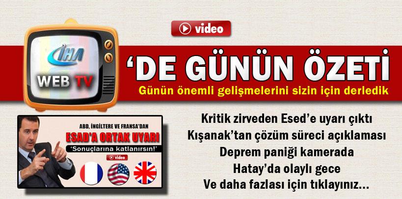 16 Eylül 2013 İHA WEB TV'de günün özeti