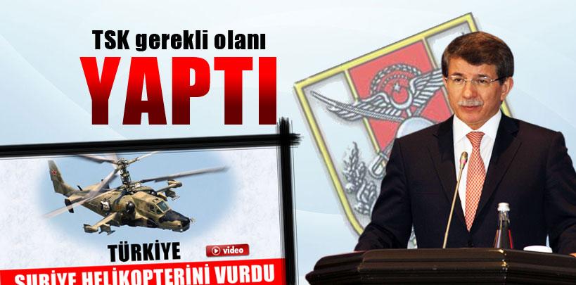 Ahmet Davutoğlu, 'TSK Gerekli olanı yaptı'