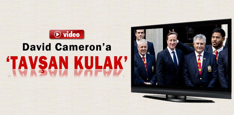 İngiltere Başbakanı David Cameron'a 'tavşan kulak' şakası