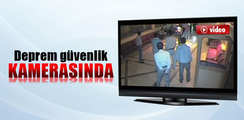 Muş depreminde yaşanan panik güvenlik kamerasında