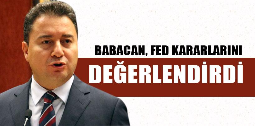 Başbakan Yardımcısı Ali Babacan, FED kararlarını değerlendirdi