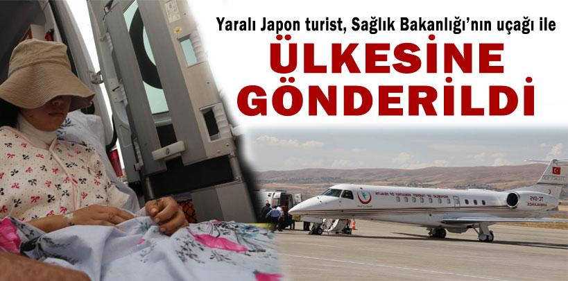 Yaralı Japon turist ülkesine gönderildi