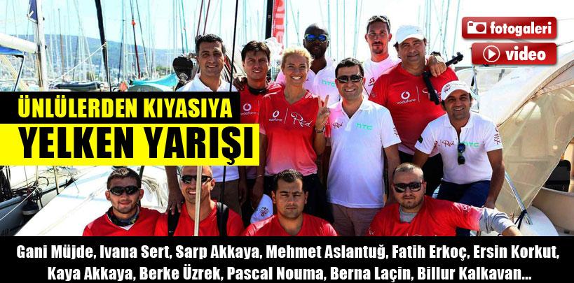 Muğla'da yelken yarışlarında ünlüler kıyasıya yarıştı