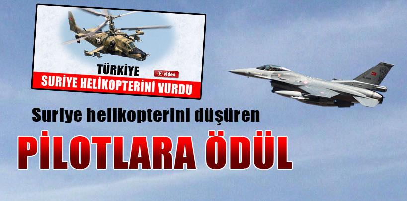 Suriye helikopterini düşüren askerlere ödül verildi