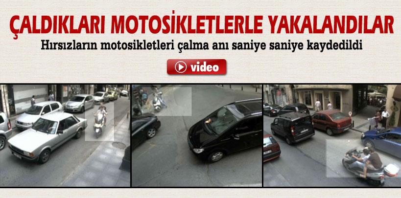 Çaldıkları motosikletlerle yakalandılar