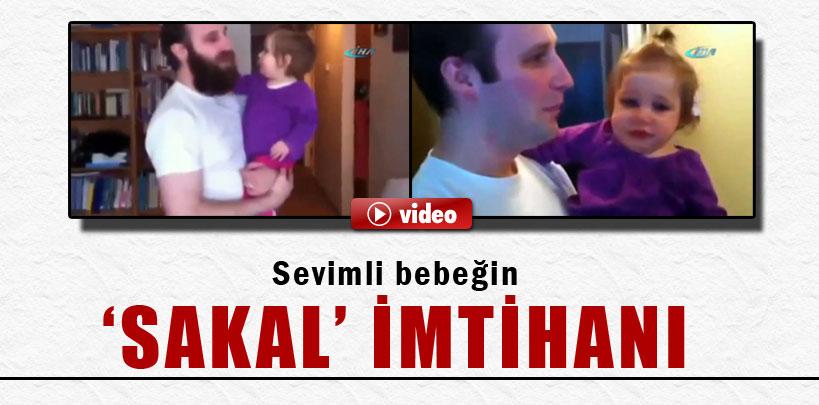 Sevimli bebeğin 'sakal' imtihanı