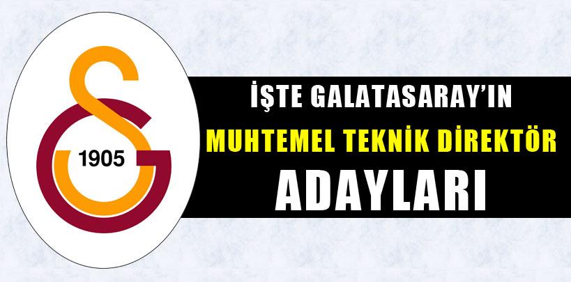 Galatasaray'ın muhtemel teknik direktör adayları