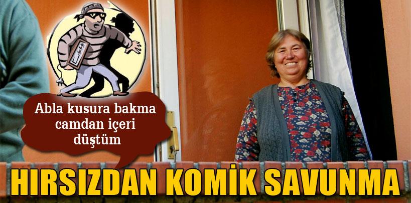 Ev sahibine yakalanan acemi hırsızdan komik savunma