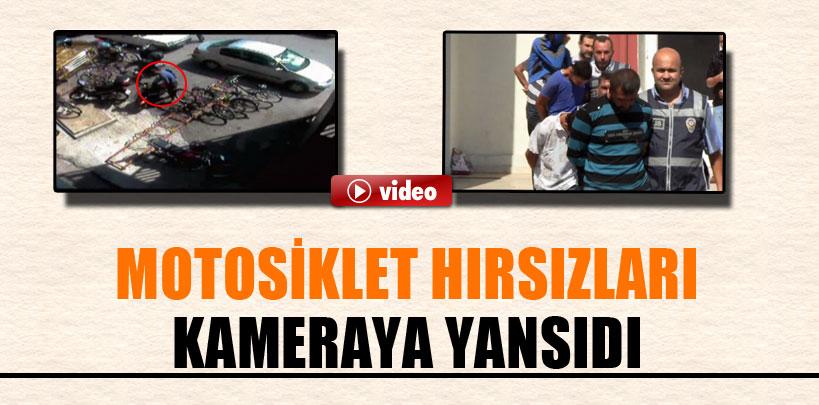 Mersin'de motosiklet hırsızları kemeraya yansıdı