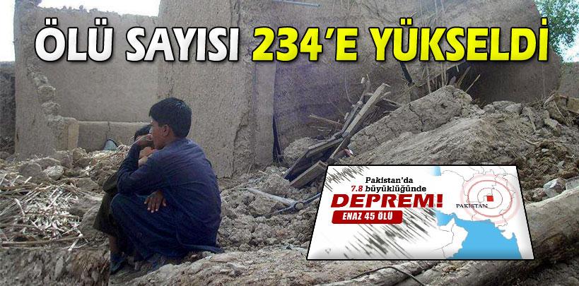 Pakistan'da meydana gelen depremde ölü sayısı 234'e yükseldi