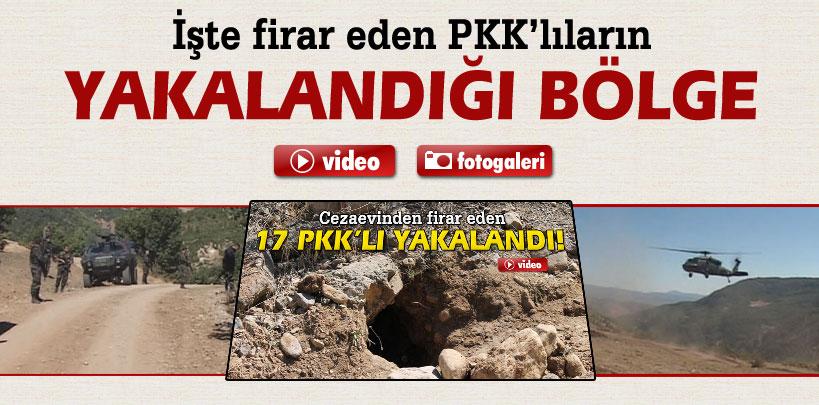 İşte firar eden PKK'lıların yakalandığı bölge