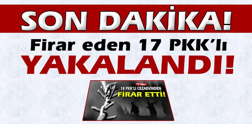 Bingöl'de cezaevinden kaçan 17 PKK'lı yakalandı