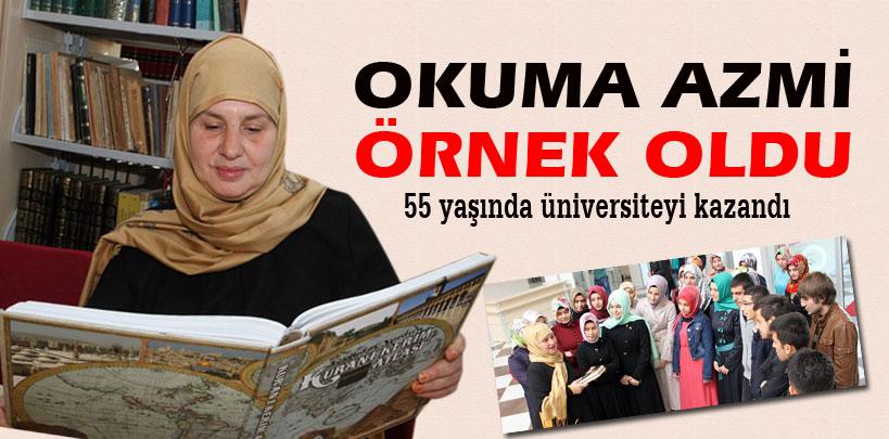 55 yaşındaki Hülya İpek'in okuma azmi gençlere örnek oldu