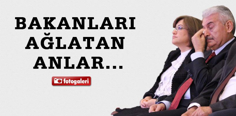 Binali Yıldırım ve Fatma Şahin gözyaşlarını tutamadı