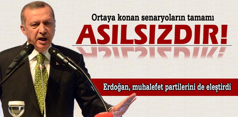 Başbakan Erdoğan, 'Ortaya konan senaryoların tamamı asılsızdır'