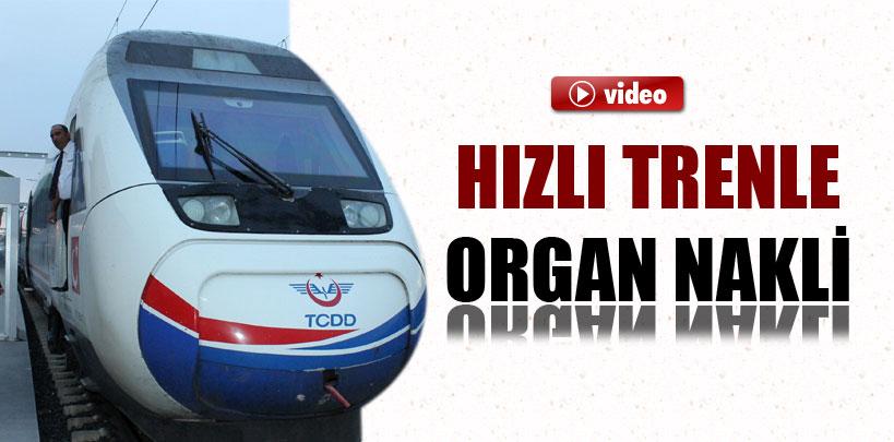 Konya'da hızlı trenle organ nakli