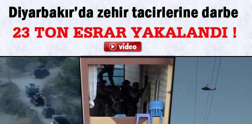 Diyarbakır'da 23 ton esrar yakalandı