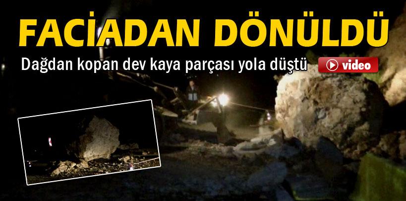 Foça kara yolunda faciadan dönüldü