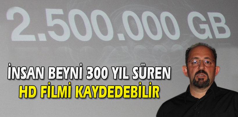 Sinan Canan, 'İnsan beyni 300 yıl süren HD filmi kaydedebilir'