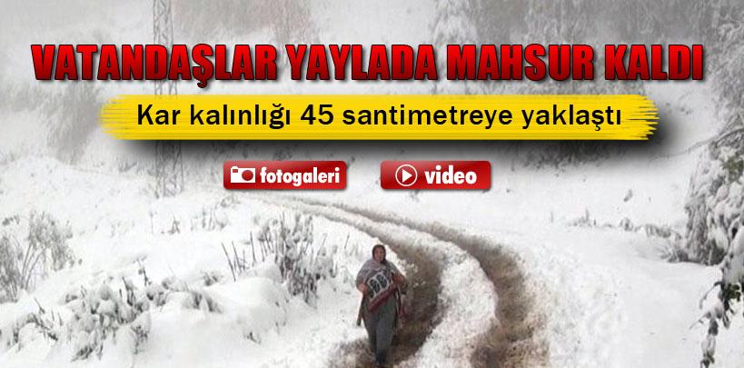 Sakarya'da, vatandaşlar kar yağınca yaylada mahsur kaldılar