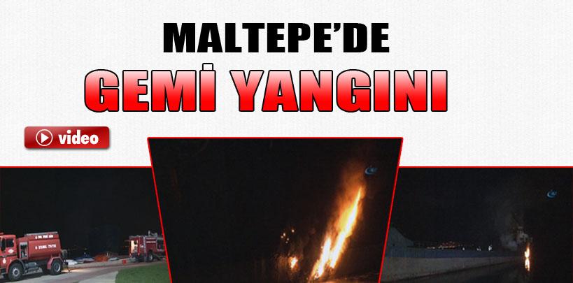 Maltepe'de Gemi Yangını