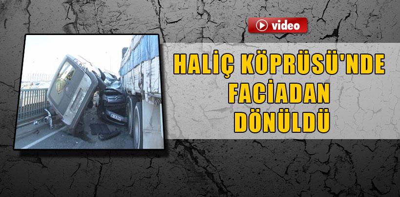 Haliç'te freni patlayan kamyonet 12 araca çarptı