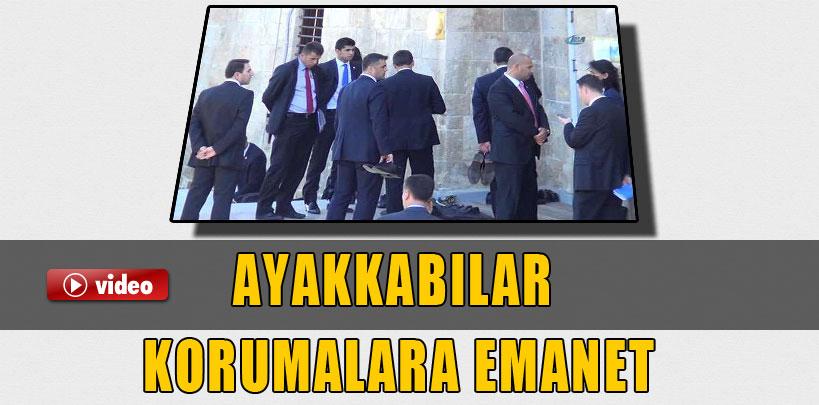 Ayakkabılar korumalara emanet