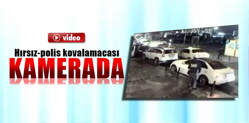 Beyoğlu'nda hırsız-polis kovalamacası kamerada