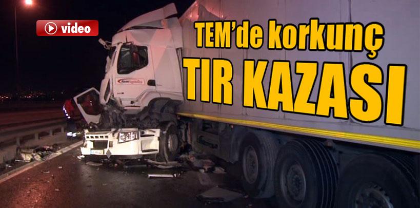 İzmit Kuruçeşme TEM Otoyolunda TIR kazası, 1 ölü