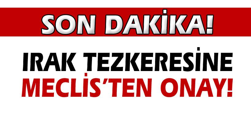 Irak tezkeresine onay